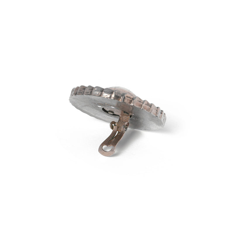 Vintage Silver Sheild Earrings - beg borrow steal studio
