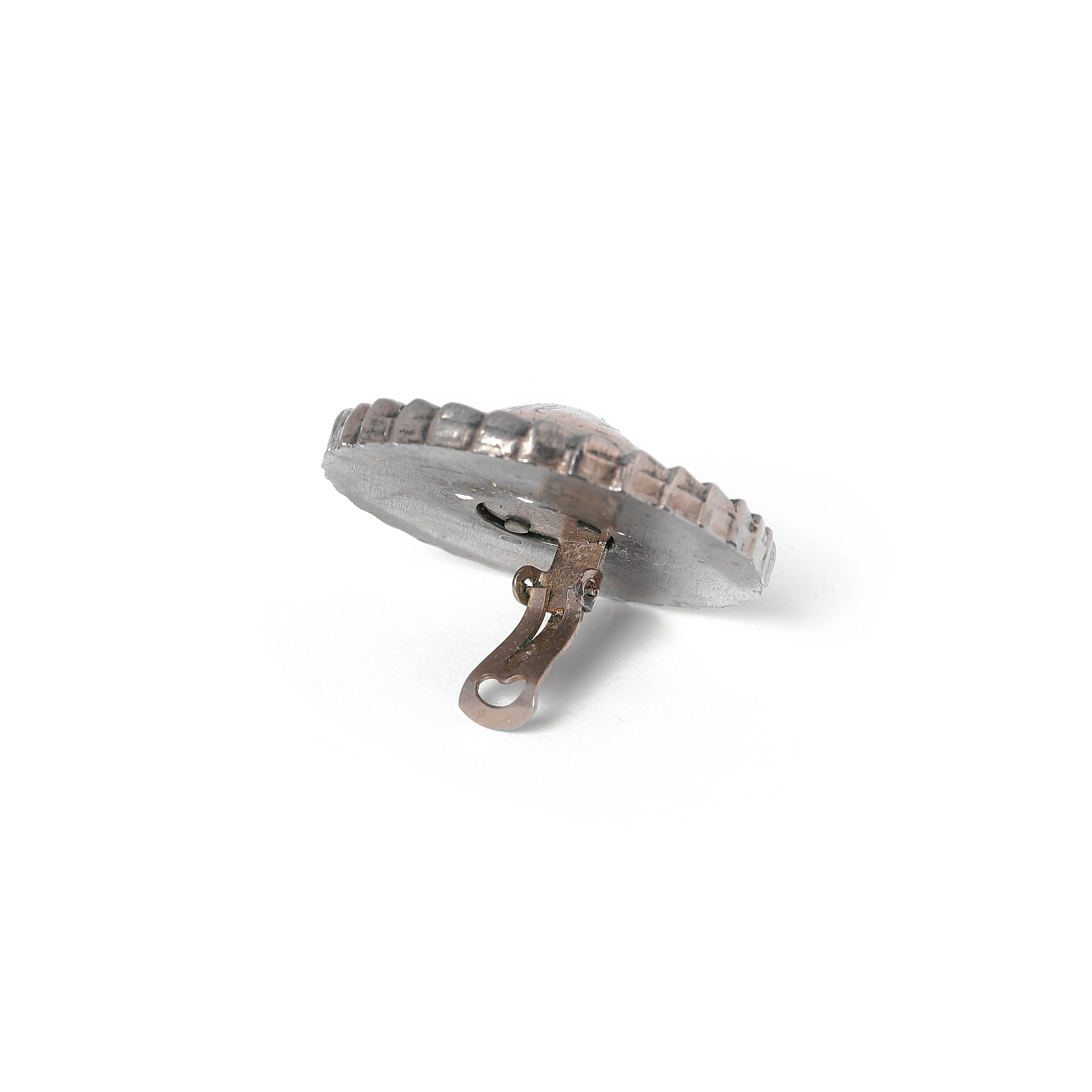 Vintage Silver Sheild Earrings - beg borrow steal studio