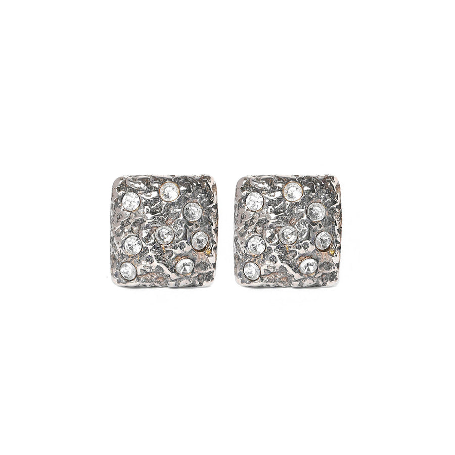 Vintage White Metal Earrings