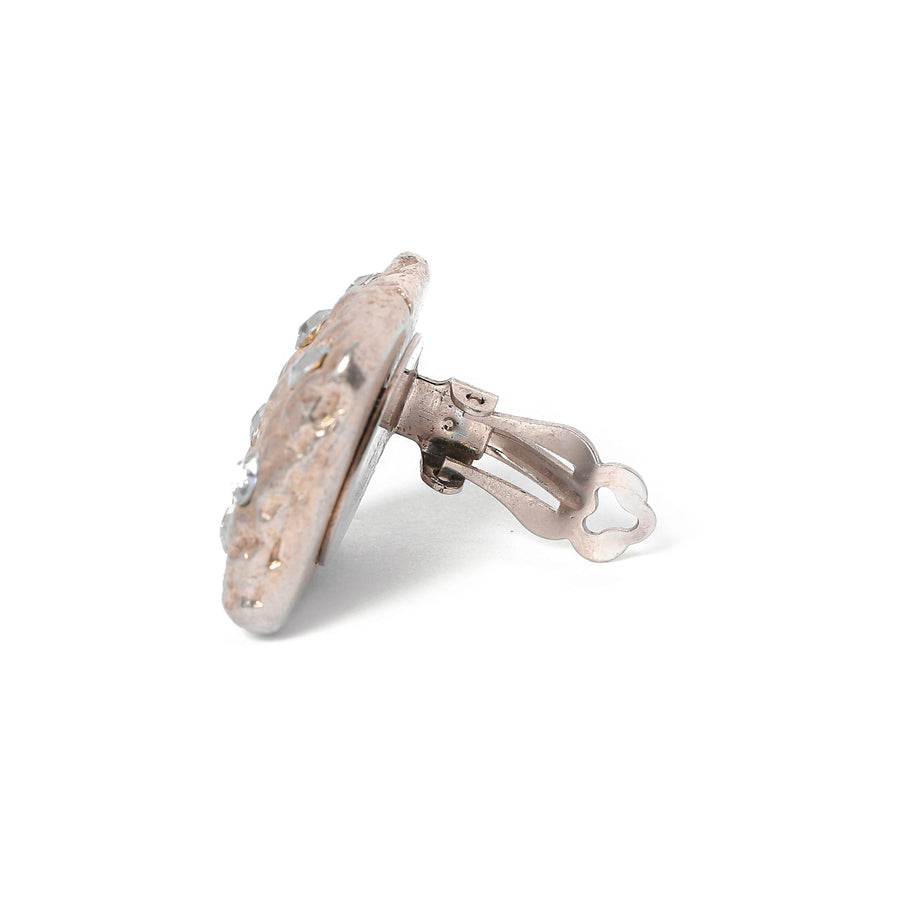 Vintage White Metal Earrings