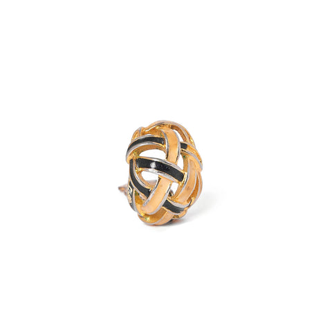 Vintage Straw Pattern Earrings