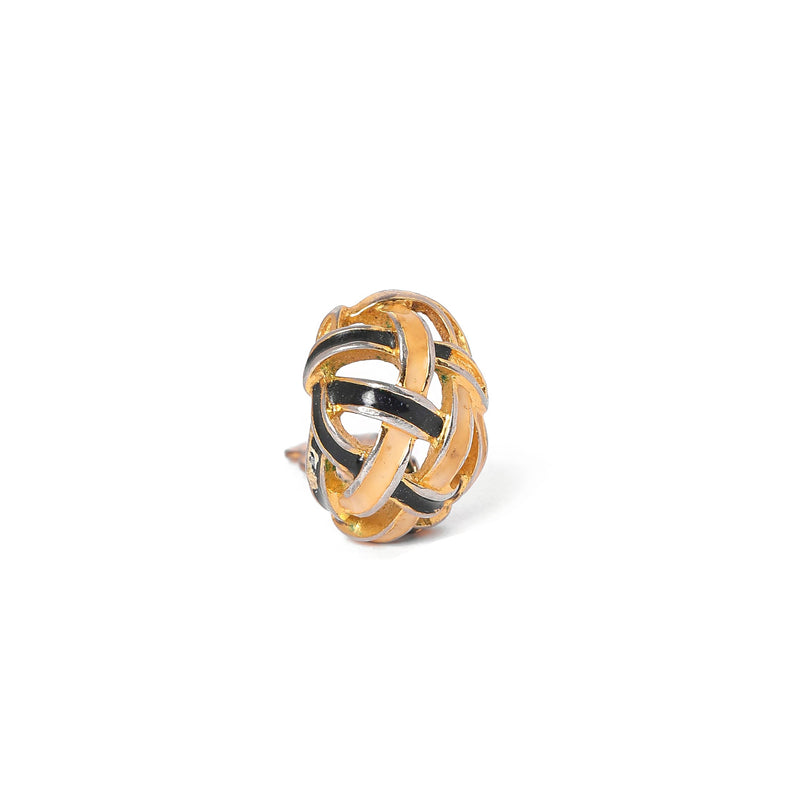 Vintage Straw Pattern Earrings - beg borrow steal studio