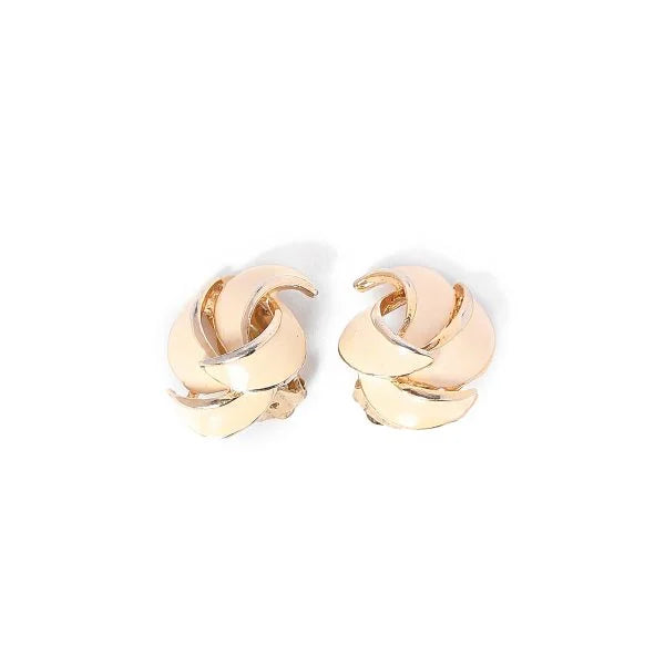 Vintage Shinny Ribbed Style Earrings