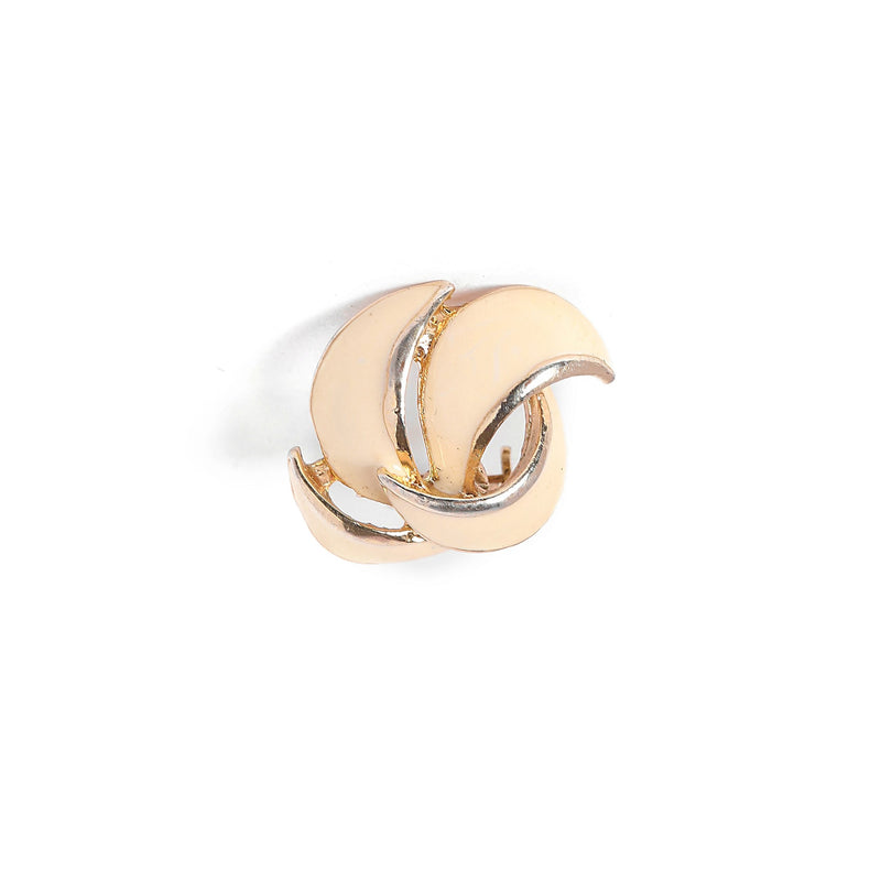 Vintage Cream Enamel Erarings - beg borrow steal studio