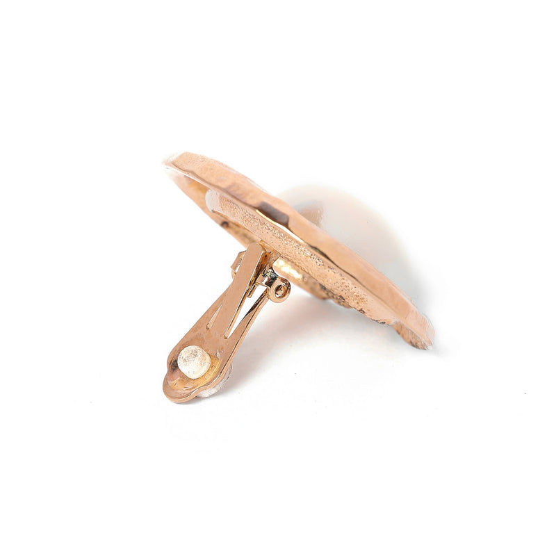 Vintage Double-Hoop Pearl Earrings - beg borrow steal studio