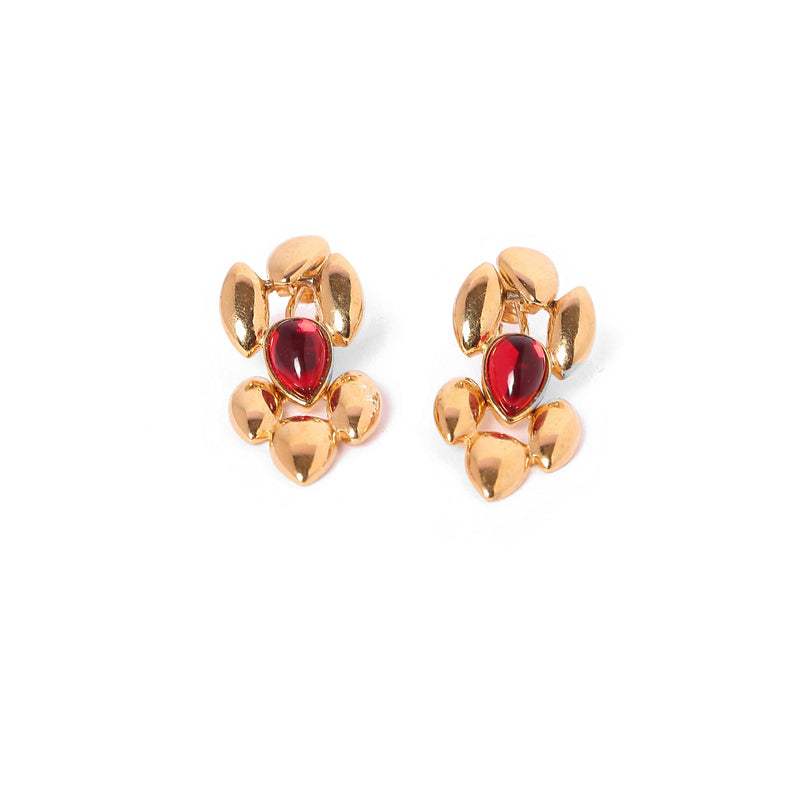Vintage Red Stone Earrings - beg borrow steal studio