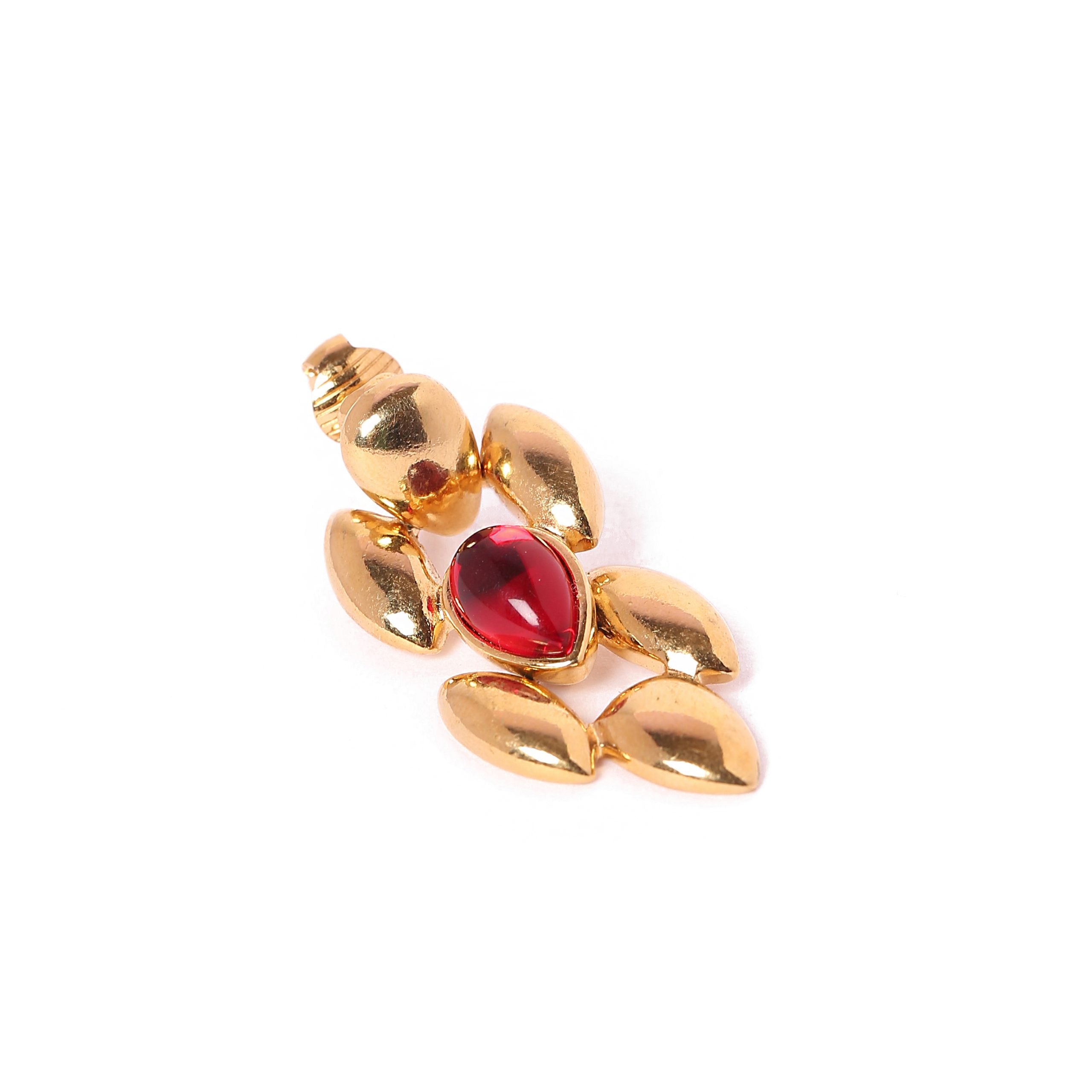 Vintage Red Stone Earrings - beg borrow steal studio