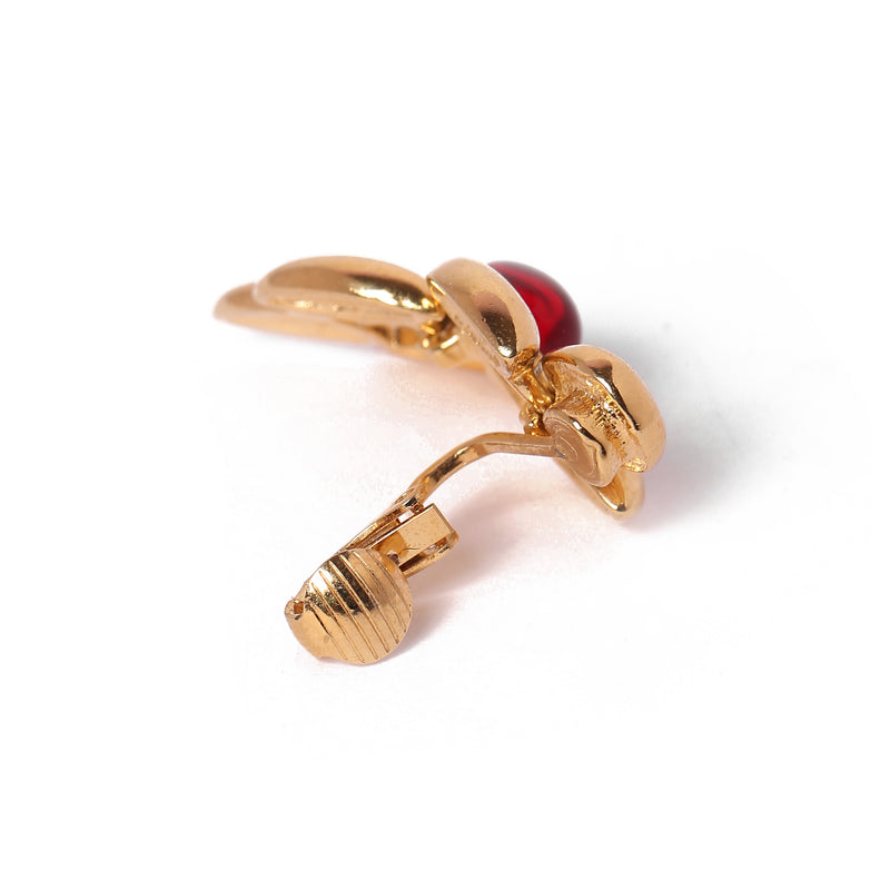 Vintage Red Stone Earrings - beg borrow steal studio