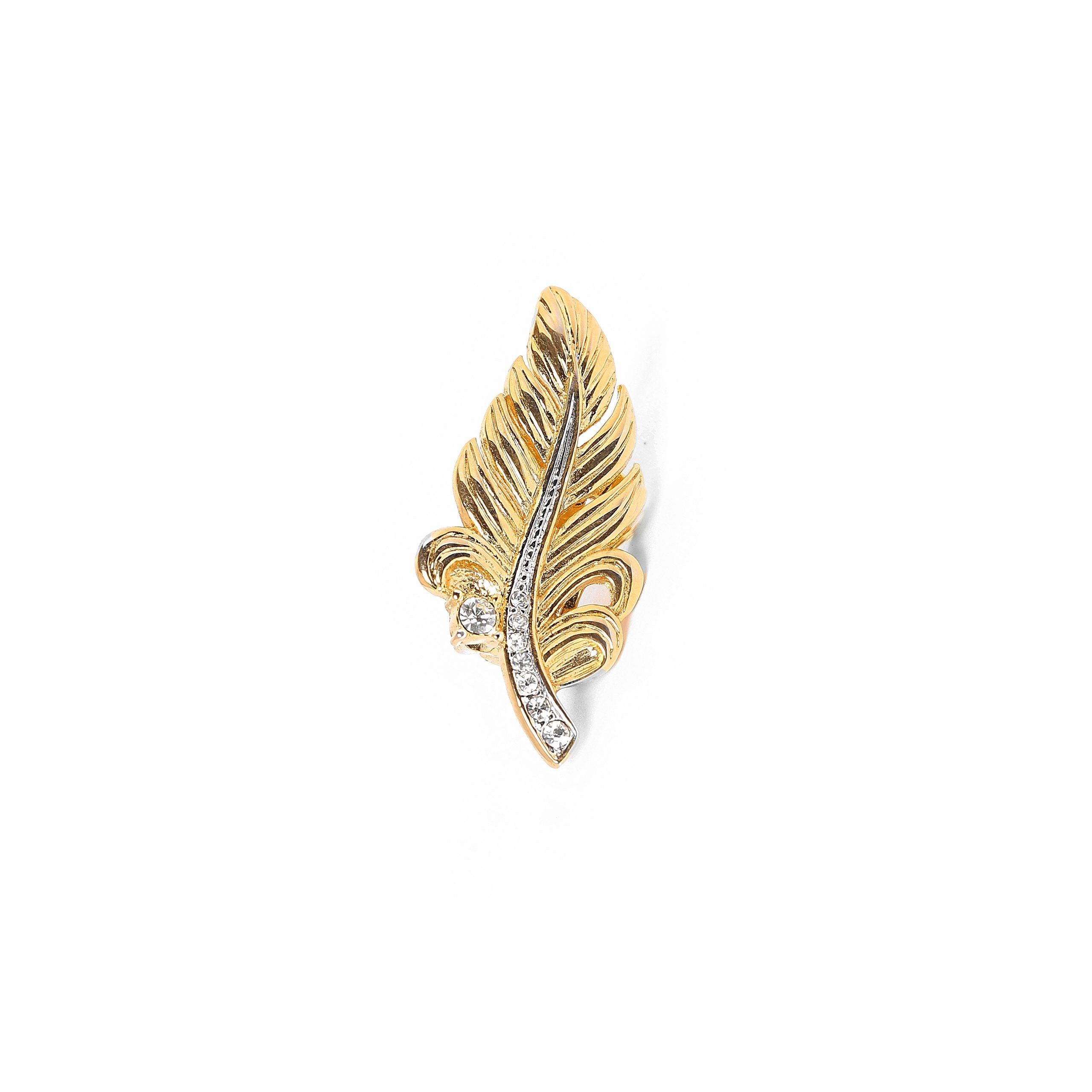 Vintage Leaf Rhinestone Earrings - beg borrow steal studio