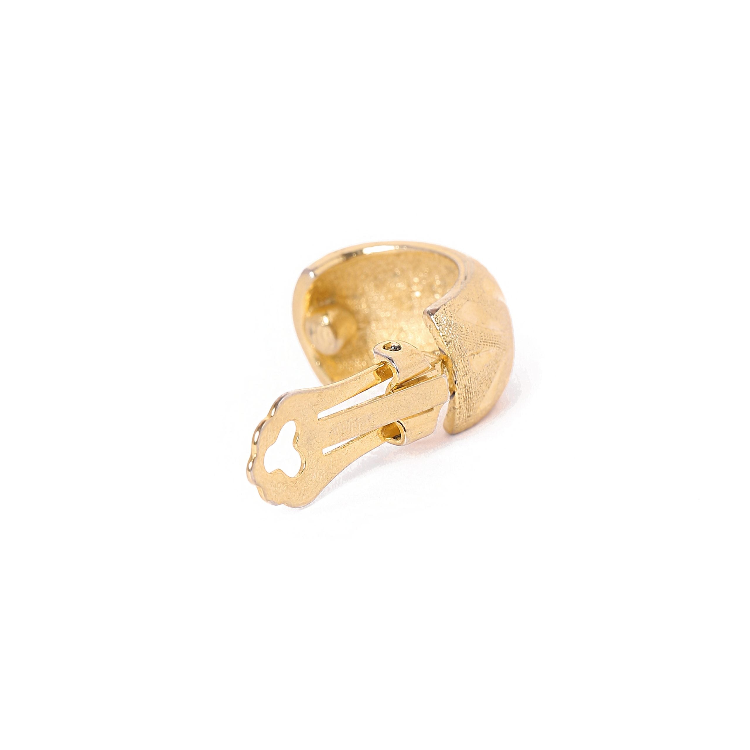 Vintage Two Toned Gold Earrings - beg borrow steal studio