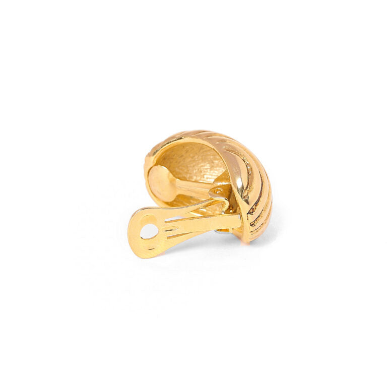 Vintage Shinny Ribbed Style Earrings - beg borrow steal studio