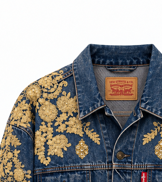 Vintage Levi's x Sabyasachi embroidery Upcycle Jacket