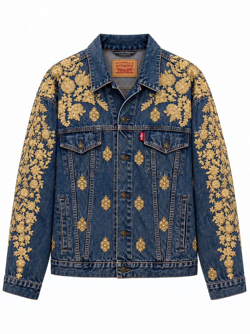 Vintage Levi's x Sabyasachi embroidery Upcycle Jacket