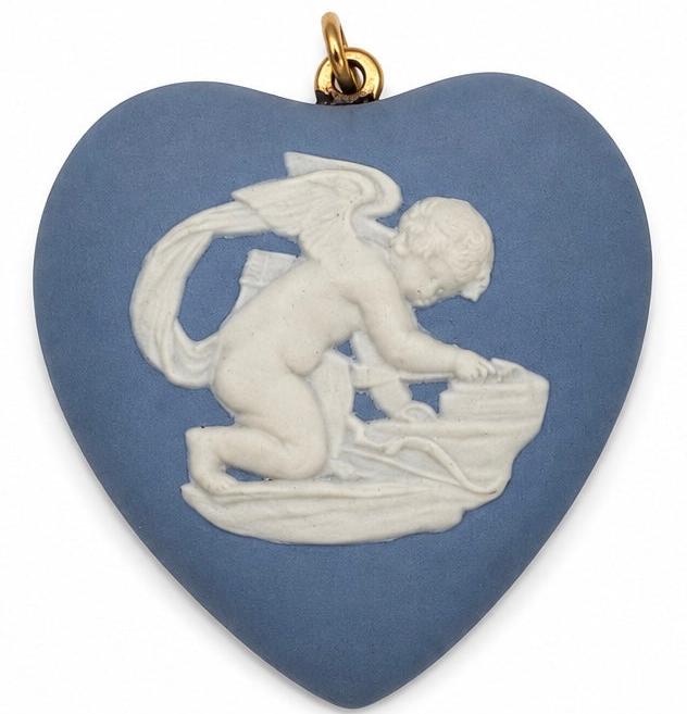 Vintage Italian Heart Wedgwood Pendant