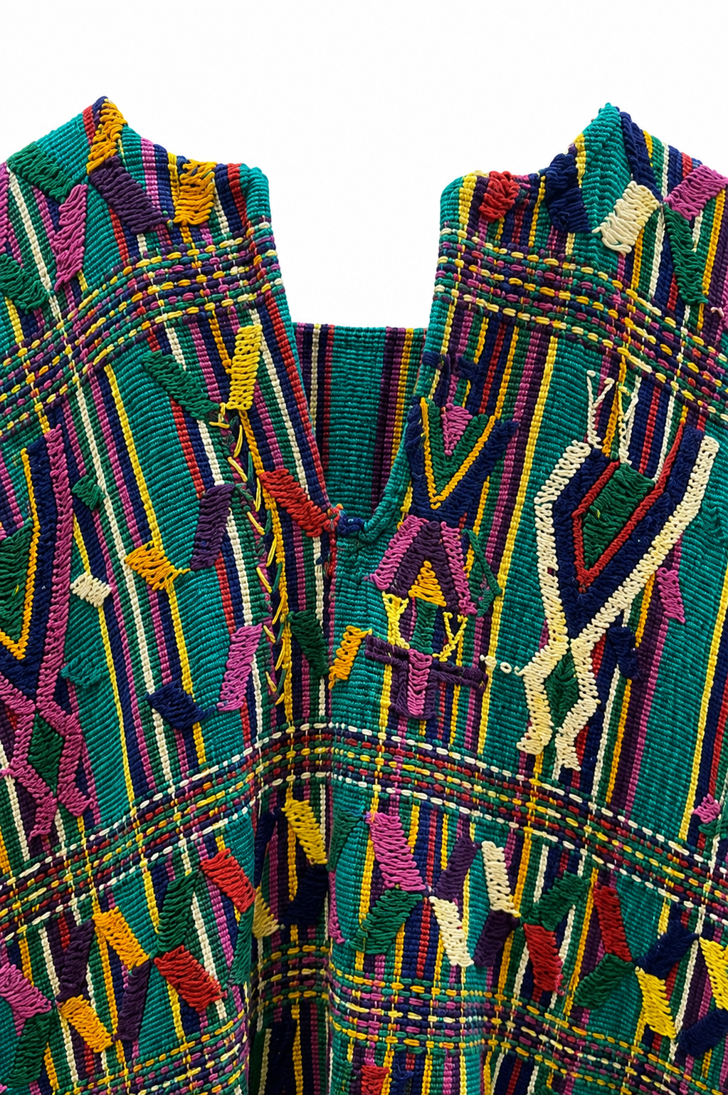 Vintage Guatemalan Nebaj Huipil Poncho Top