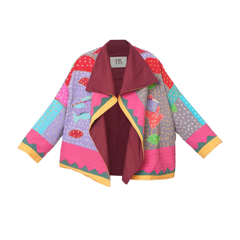 Vintage patchwork Kantha jacket