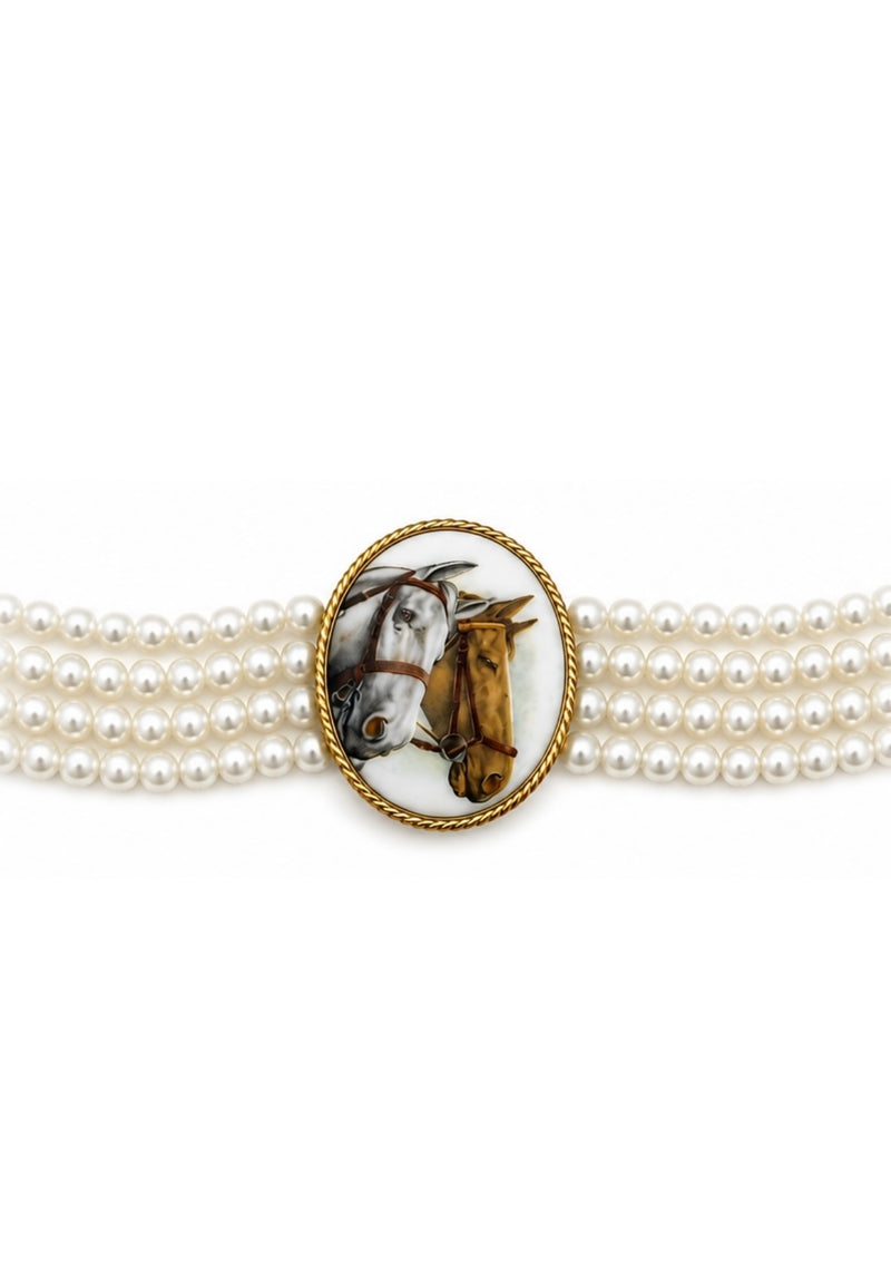 Vintage Italian Handpainted Limoges necklace