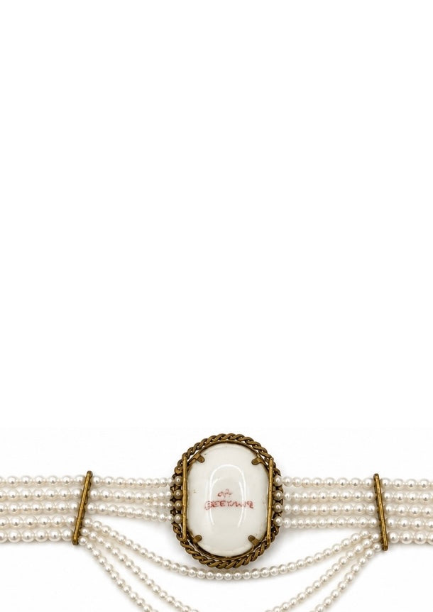 Vintage Italian Handpainted Limoges necklace