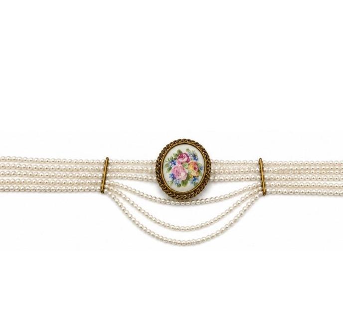Vintage Italian Handpainted Limoges necklace
