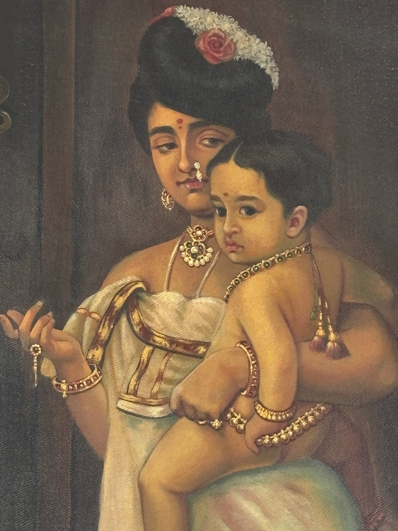 Ravi Varma-Inspired Oil on Canvas Subjects