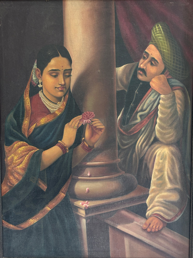 Ravi Varma-Inspired Oil on Canvas Subjects