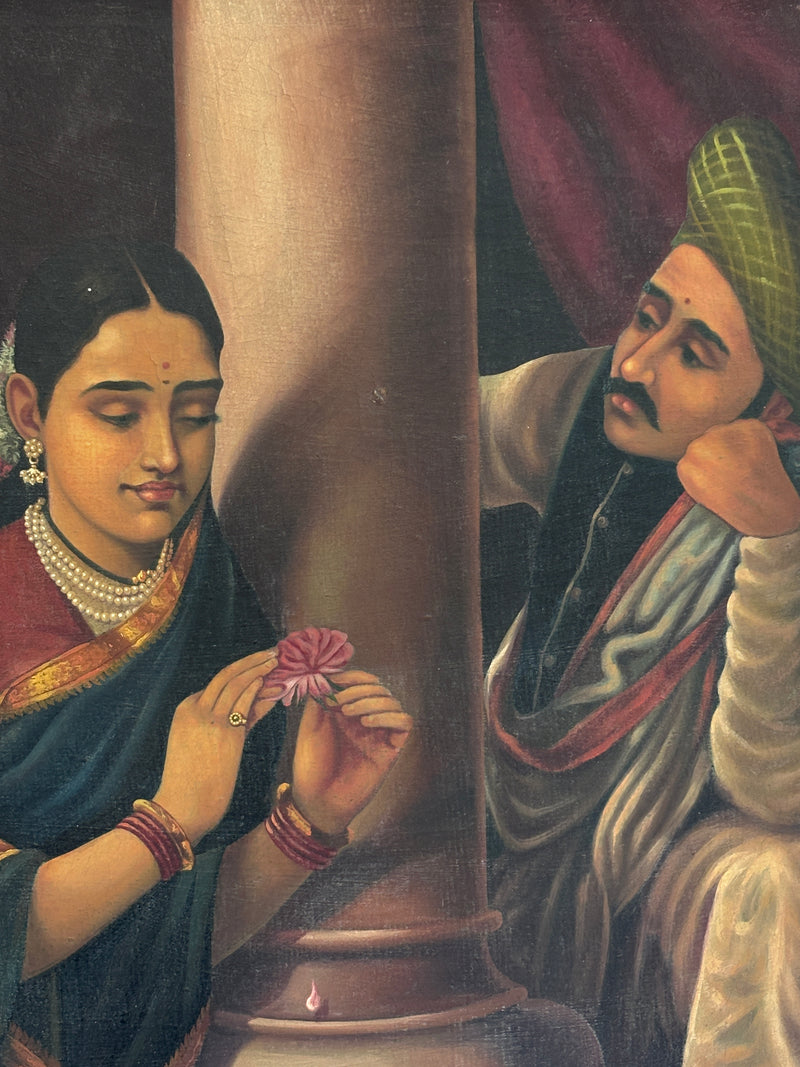 Ravi Varma-Inspired Oil on Canvas Subjects