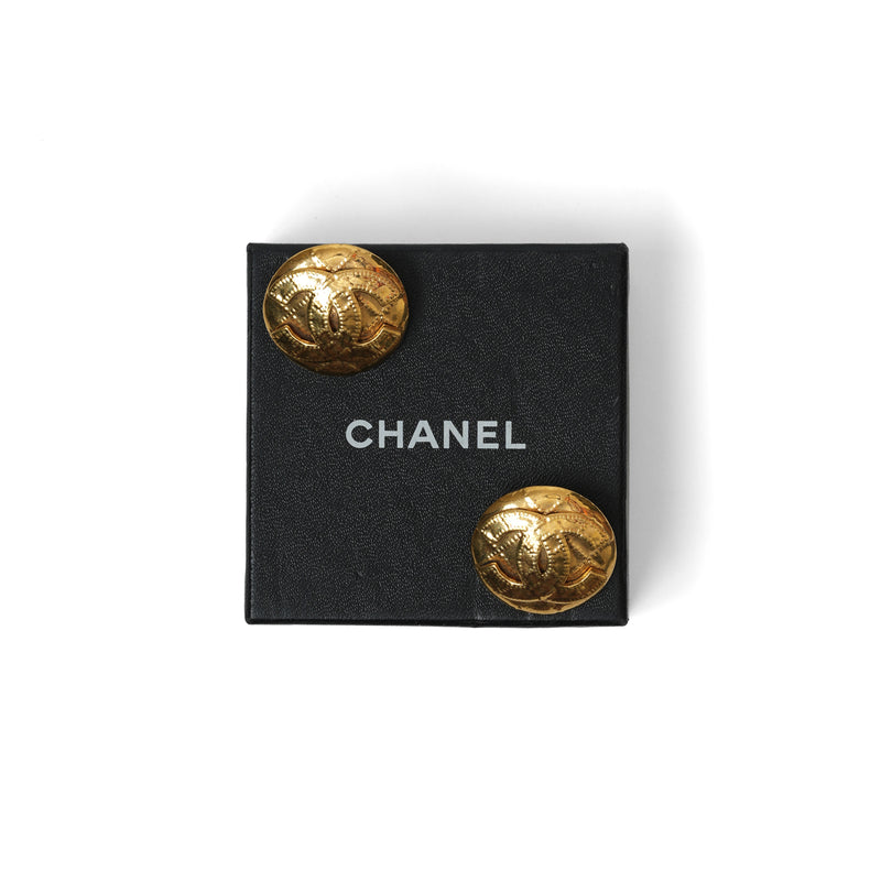 VINTAGE CHANEL SWIRL CC ROUND EARRINGS - beg borrow steal studio