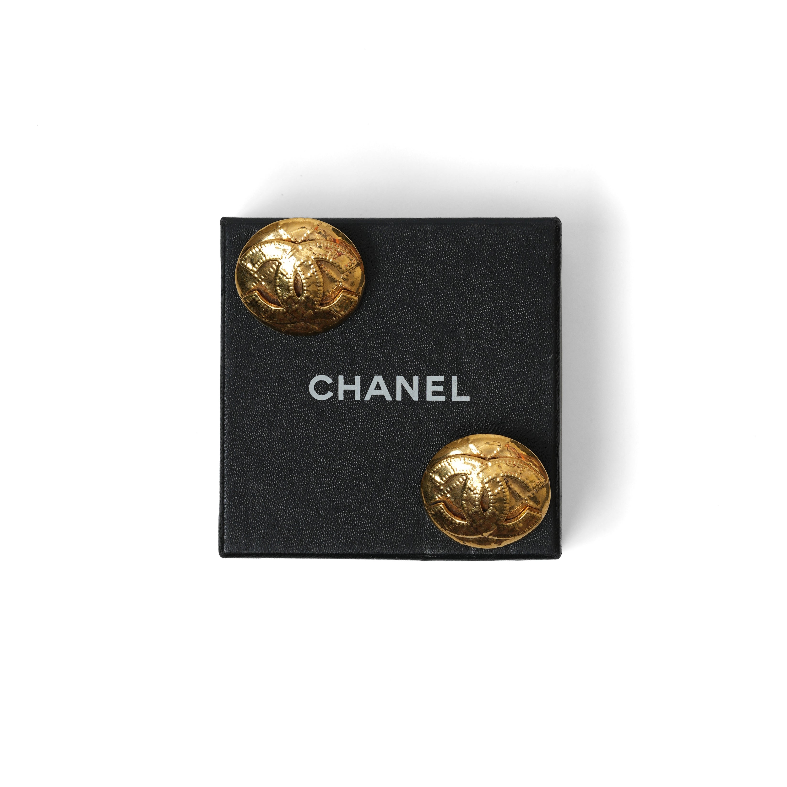 VINTAGE CHANEL SWIRL CC ROUND EARRINGS - beg borrow steal studio