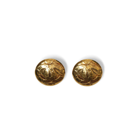 VINTAGE CHANEL SWIRL CC ROUND EARRINGS - beg borrow steal studio