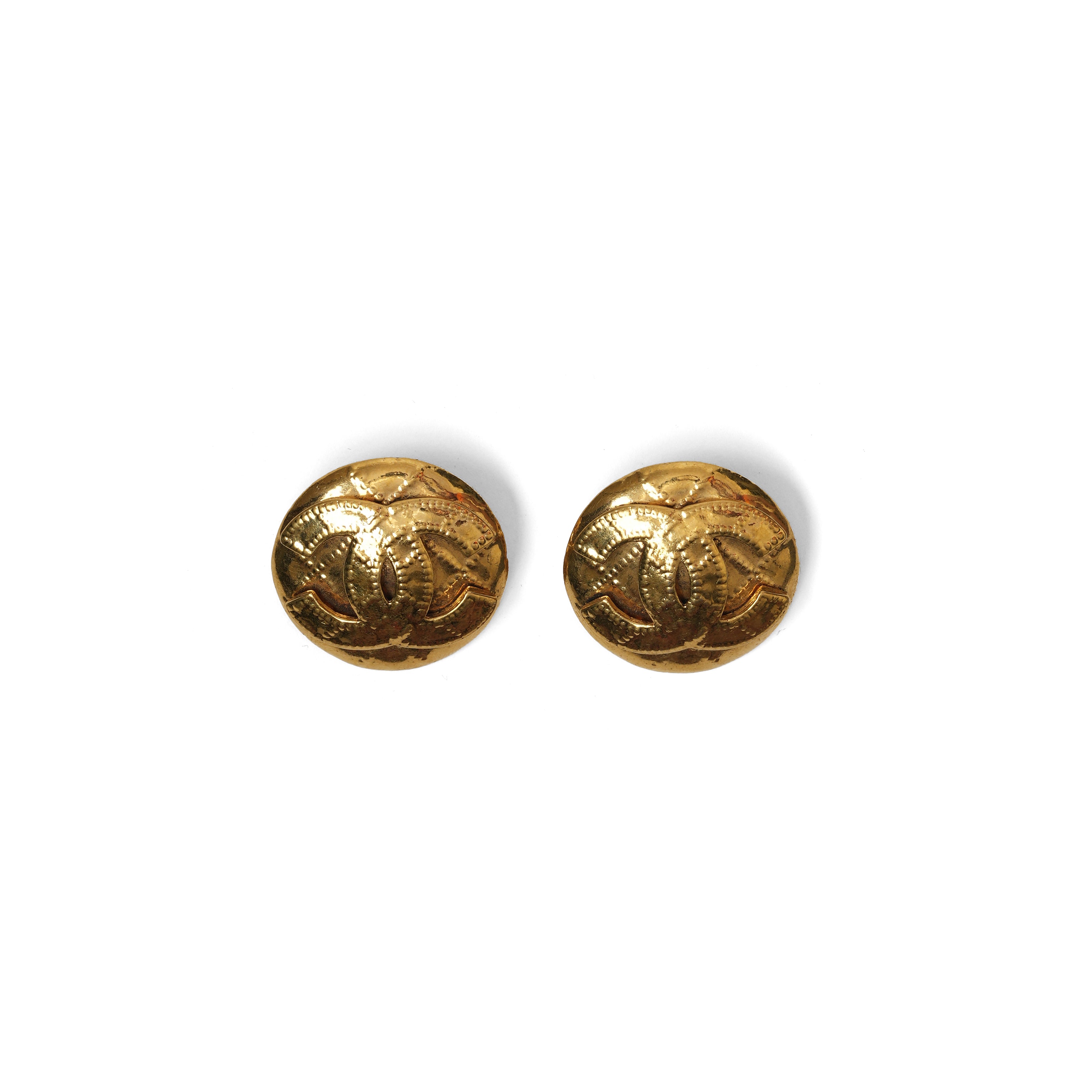 VINTAGE CHANEL SWIRL CC ROUND EARRINGS - beg borrow steal studio