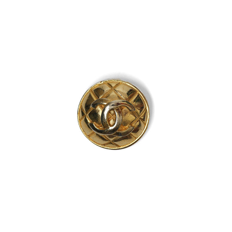 VINTAGE CHANEL QUILTED ROUND CC EARRINGS - beg borrow steal studio