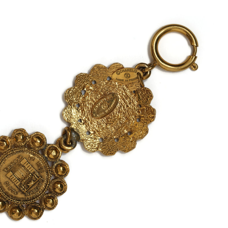 Vintage Chanel Sunburst Coin Medallion Bracelet - beg borrow steal studio