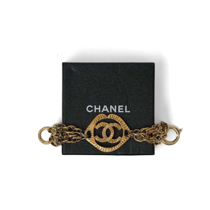 Vintage Chanel Multistrand CC Chain Bracelet - beg borrow steal studio