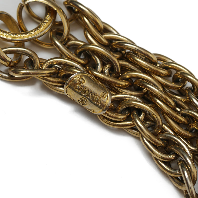 Vintage Chanel Multistrand CC Chain Bracelet - beg borrow steal studio