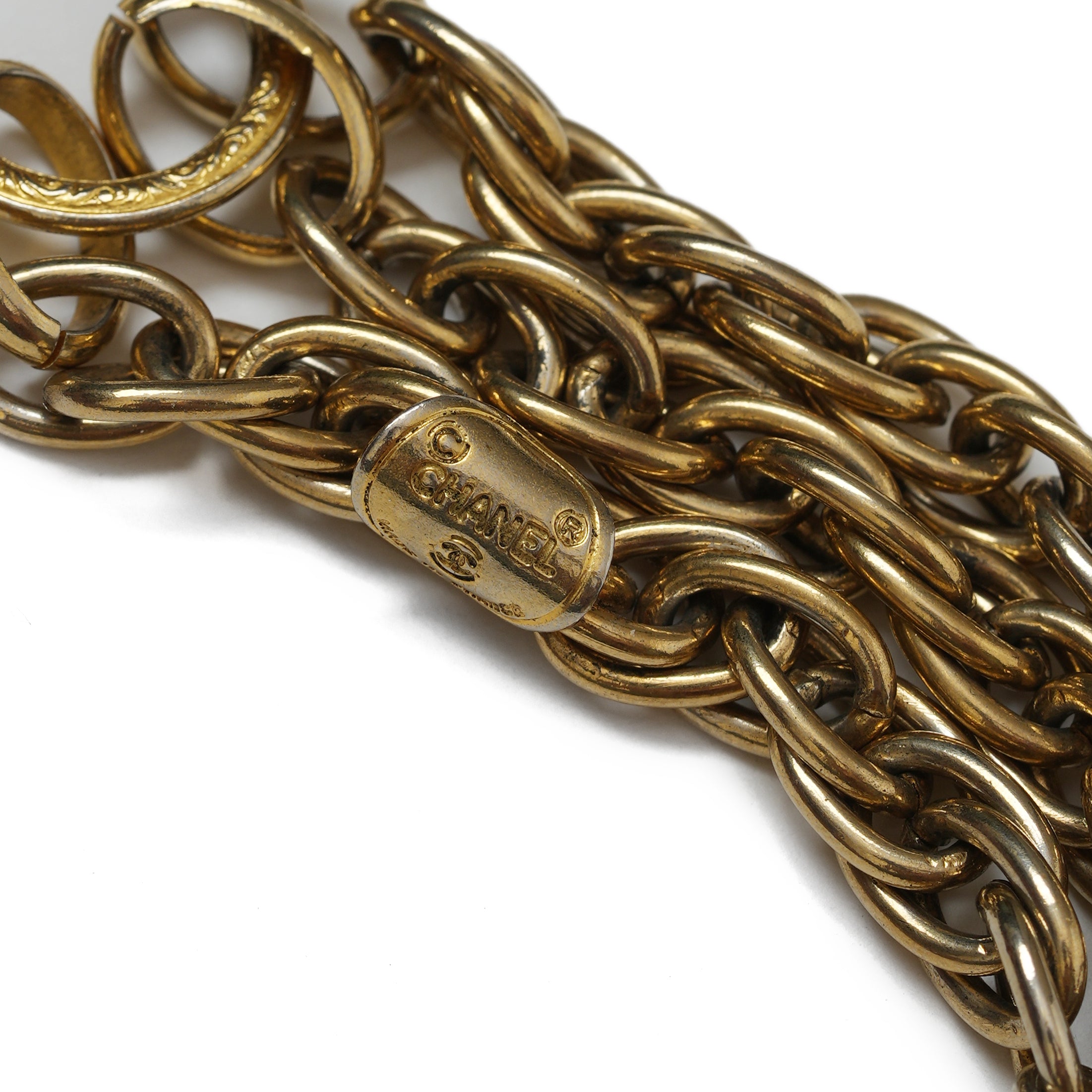Vintage Chanel Multistrand CC Chain Bracelet - beg borrow steal studio