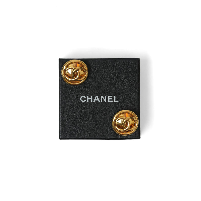 VINTAGE CHANEL CC TEARDROP EARRINGS - beg borrow steal studio