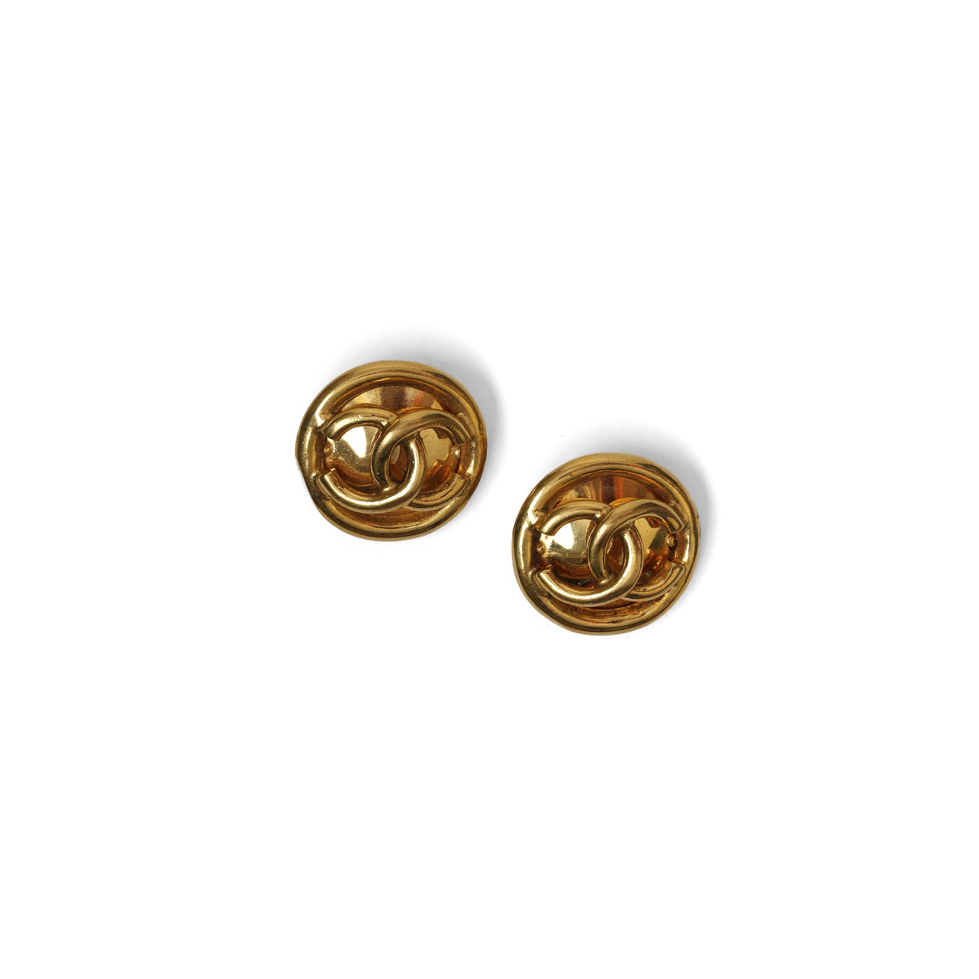 VINTAGE CHANEL CC TEARDROP EARRINGS - beg borrow steal studio