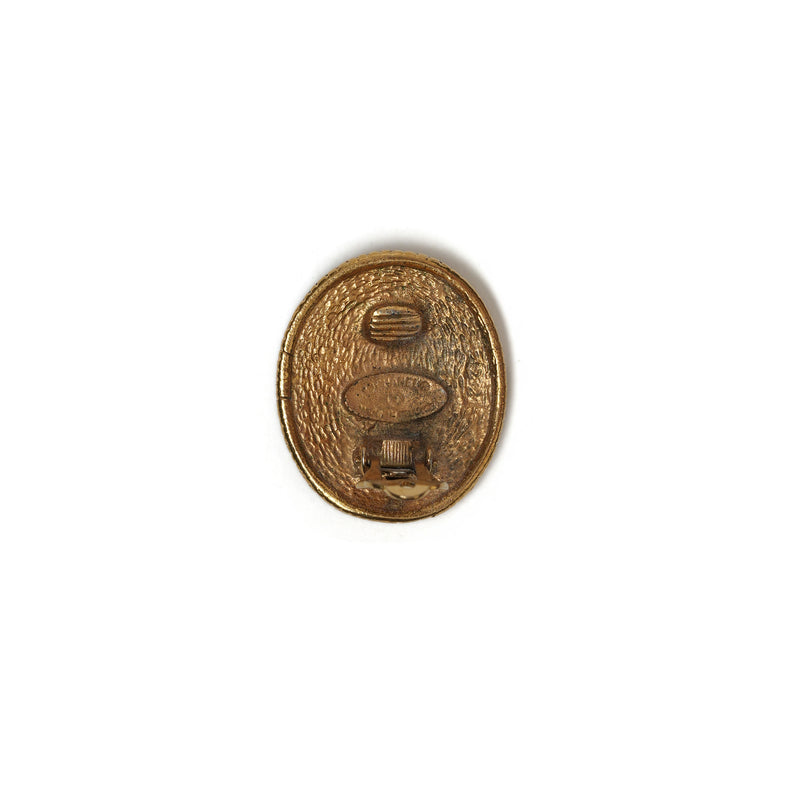 VINTAGE CHANEL ANGEL MEDALLION COIN EARRINGS - beg borrow steal studio