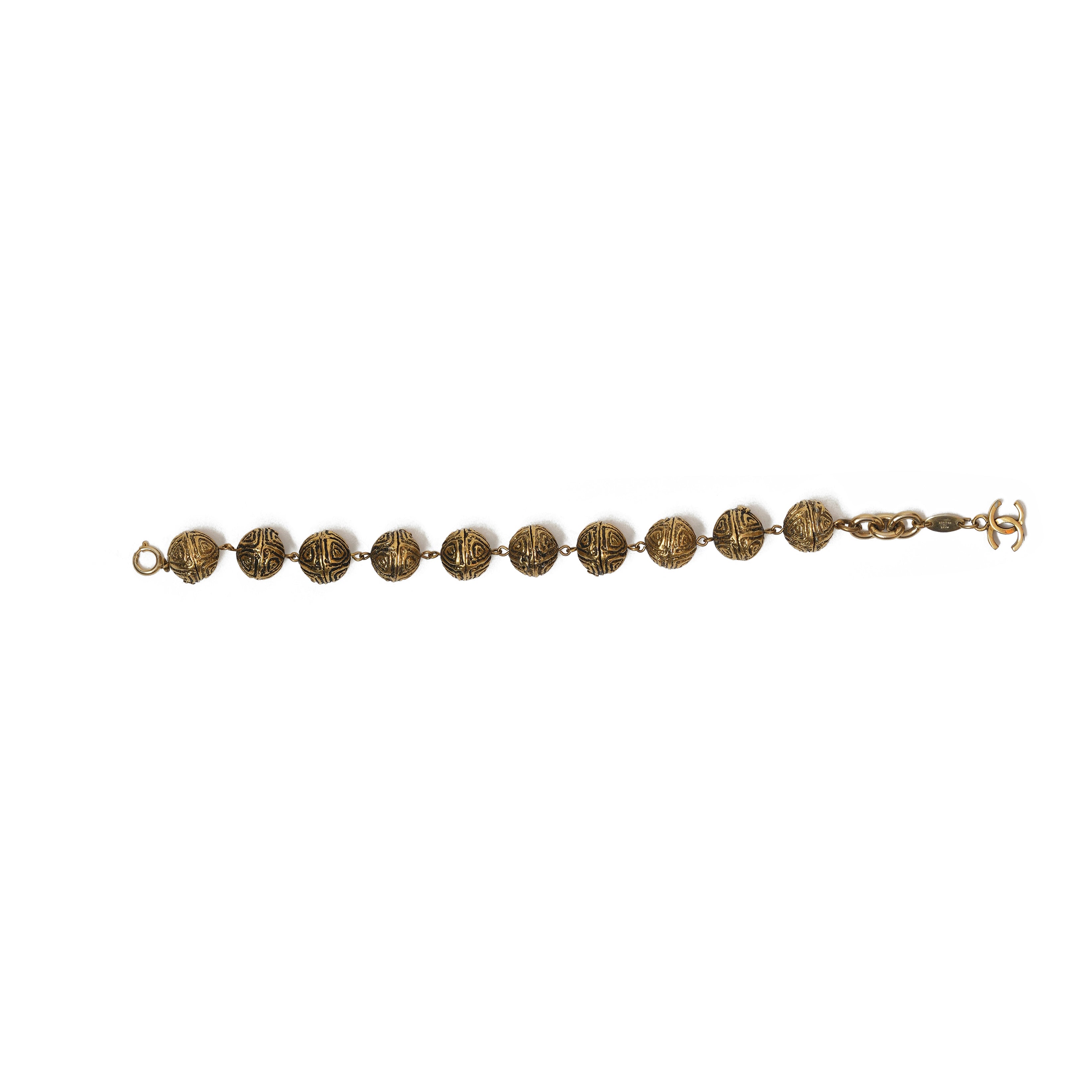 Vintage Chanel Textured Orb Bracelet - beg borrow steal studio