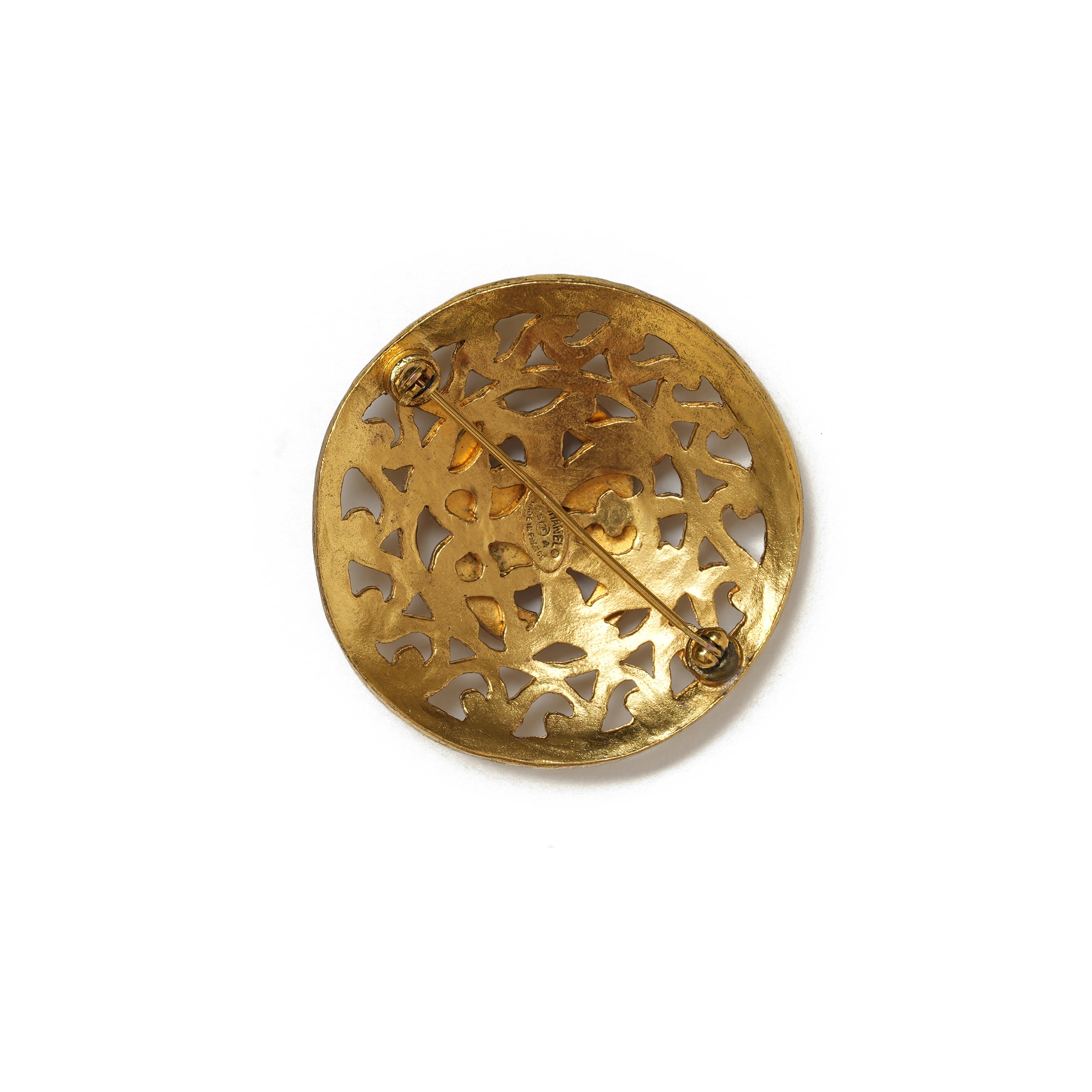 Vintage Chanel CC Medallion Brooch - beg borrow steal studio