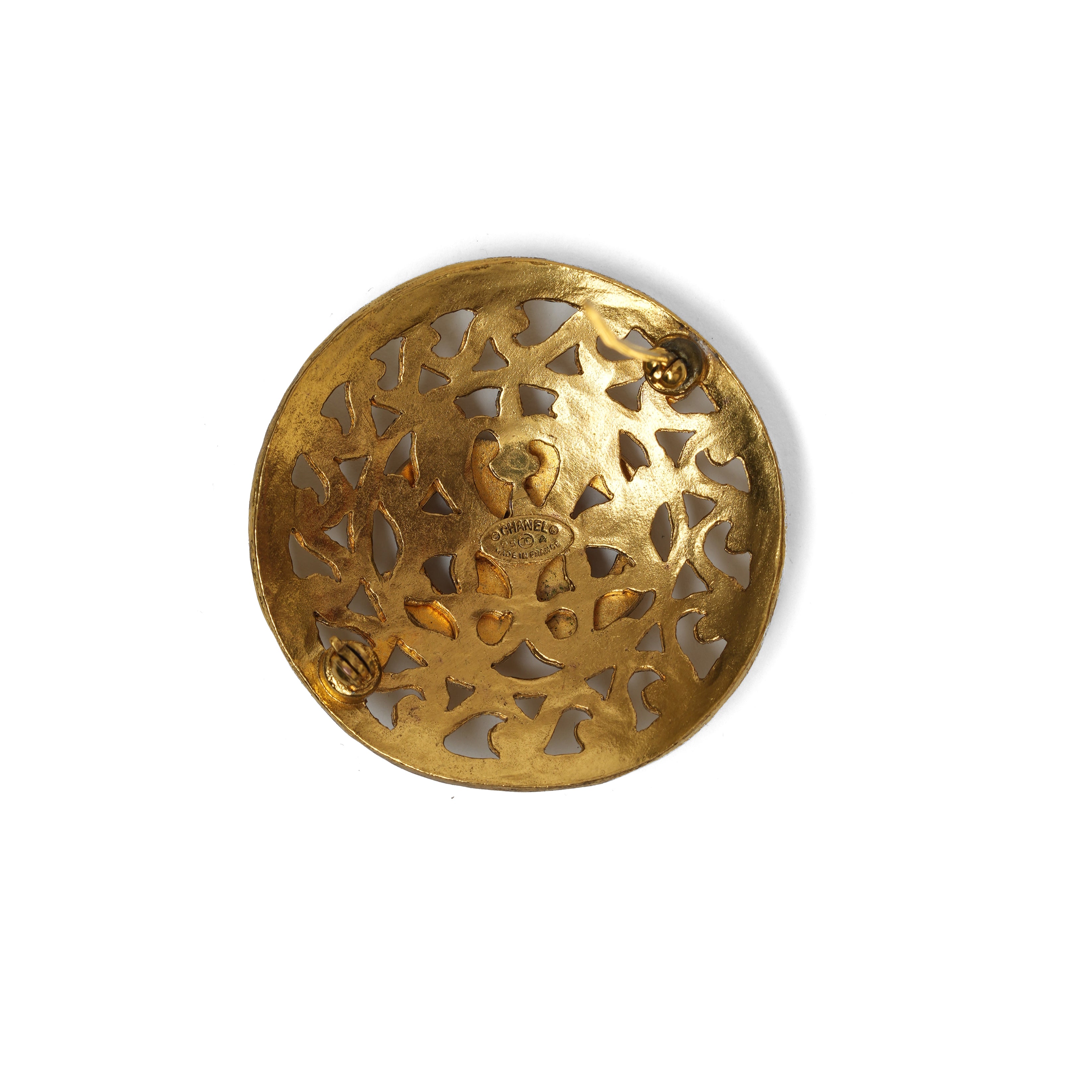 Vintage Chanel CC Medallion Brooch - beg borrow steal studio
