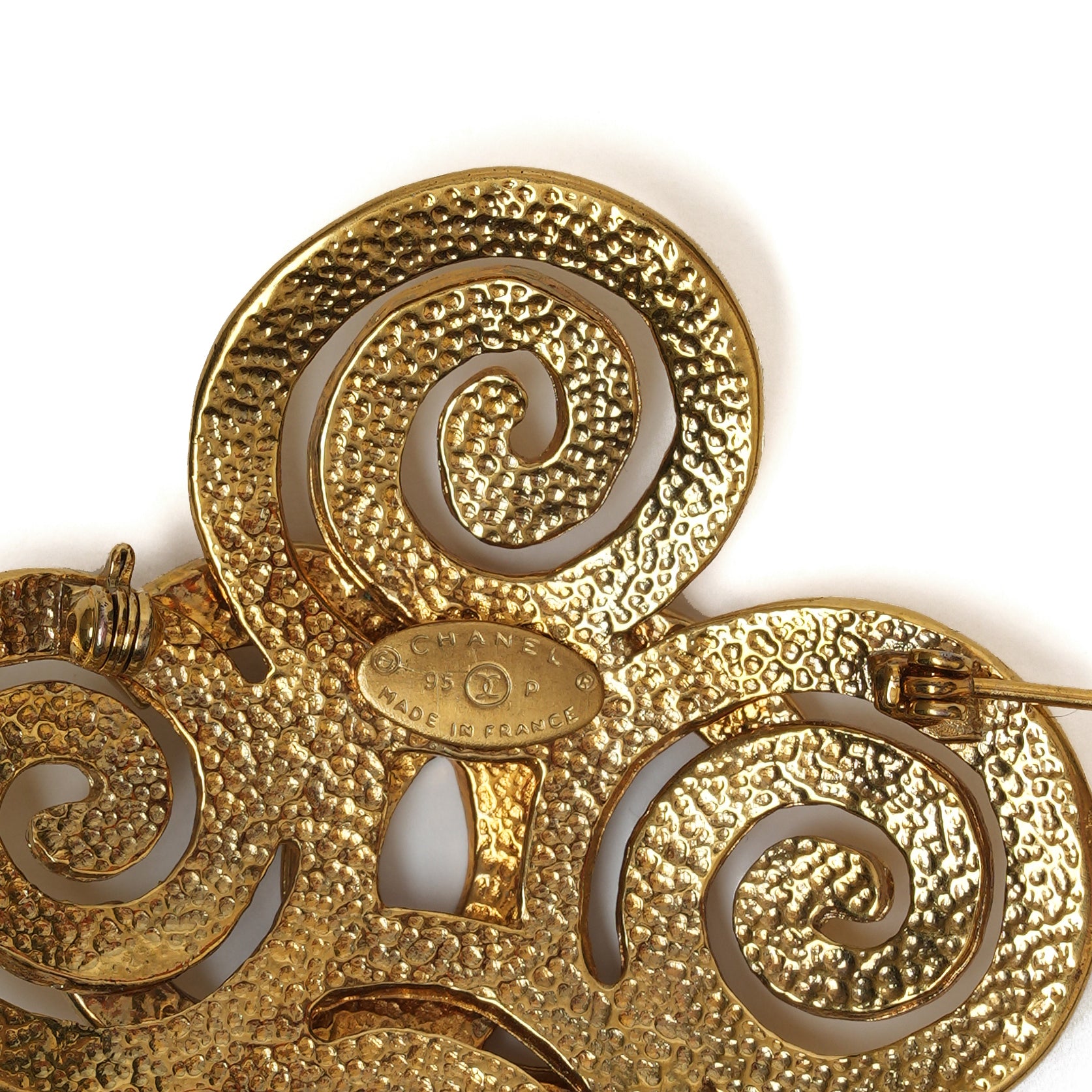 Vintage Chanel Twisted Flower CC Brooch - beg borrow steal studio