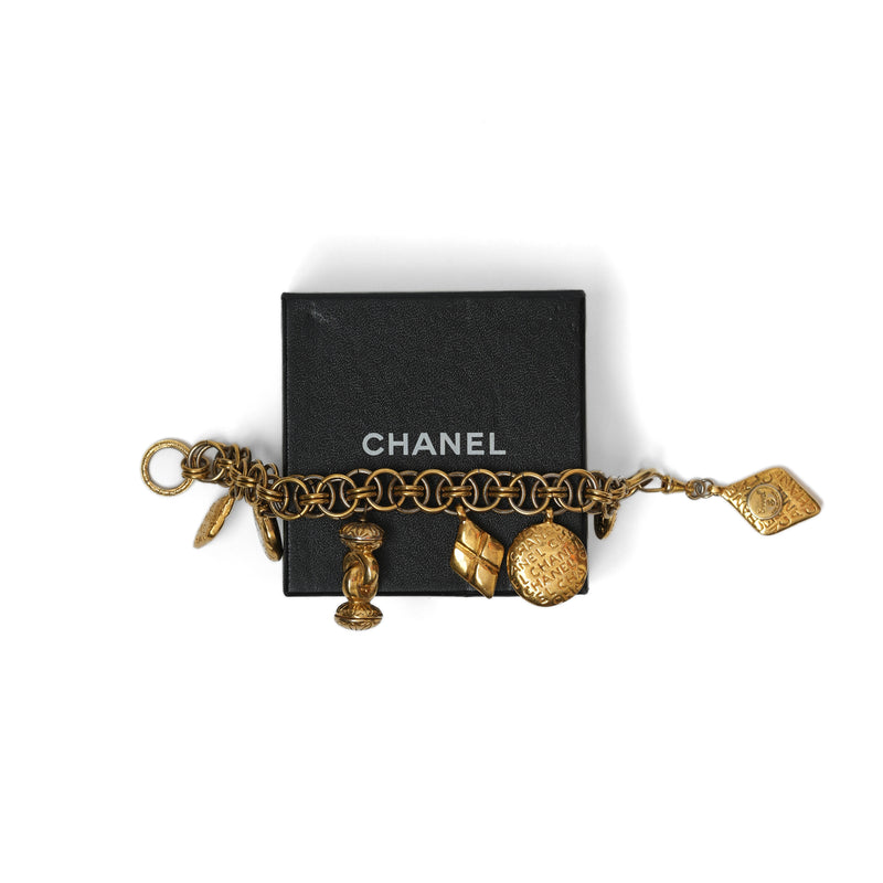 Vintage Chanel Multi-Icon Charm Bracelet - beg borrow steal studio