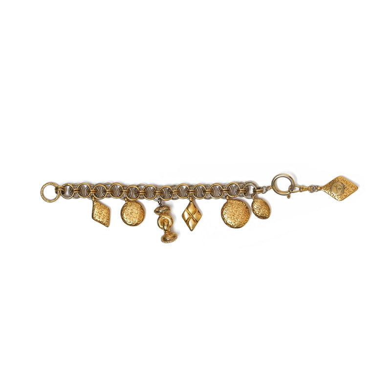 Vintage Chanel Multi-Icon Charm Bracelet - beg borrow steal studio