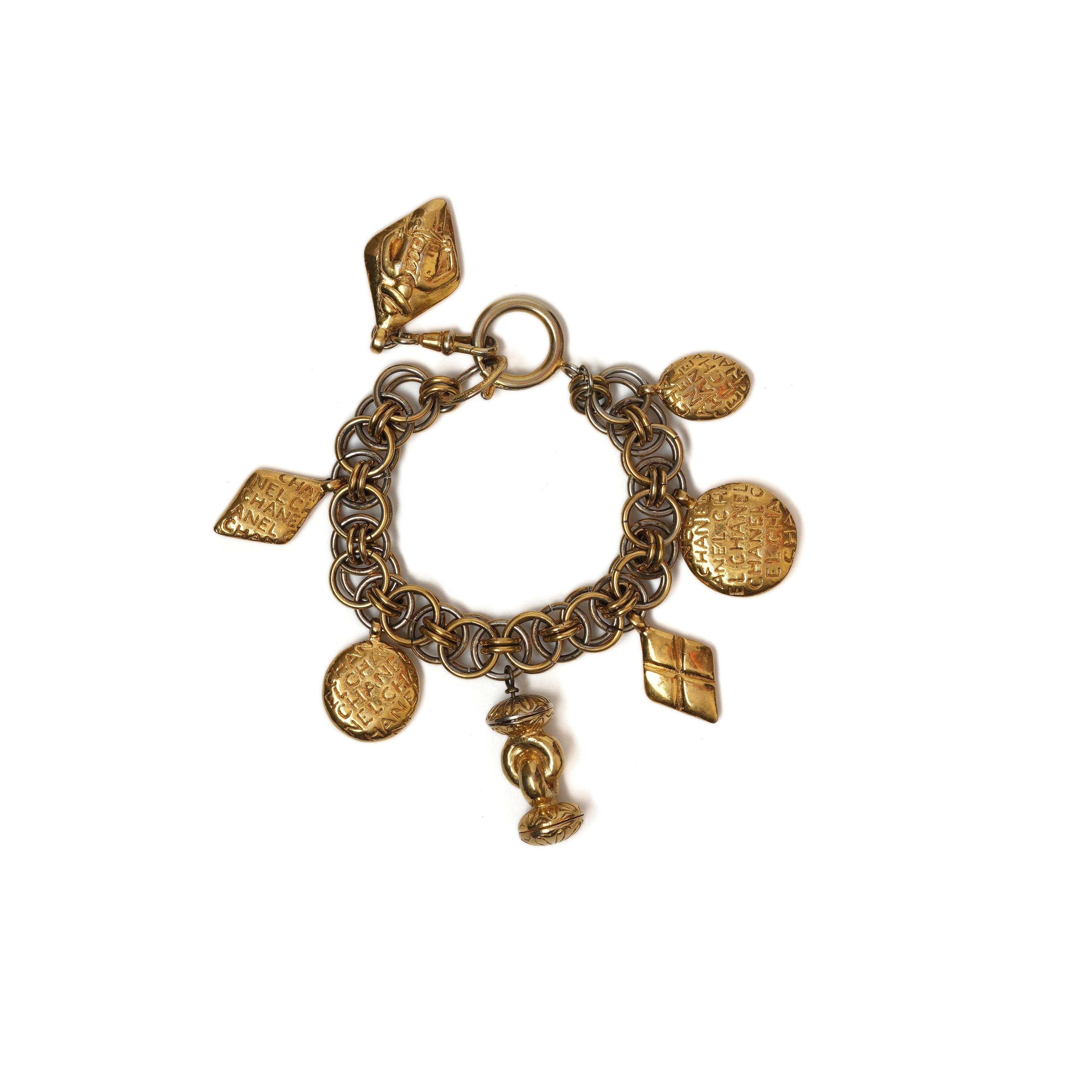 Vintage Chanel Multi-Icon Charm Bracelet - beg borrow steal studio
