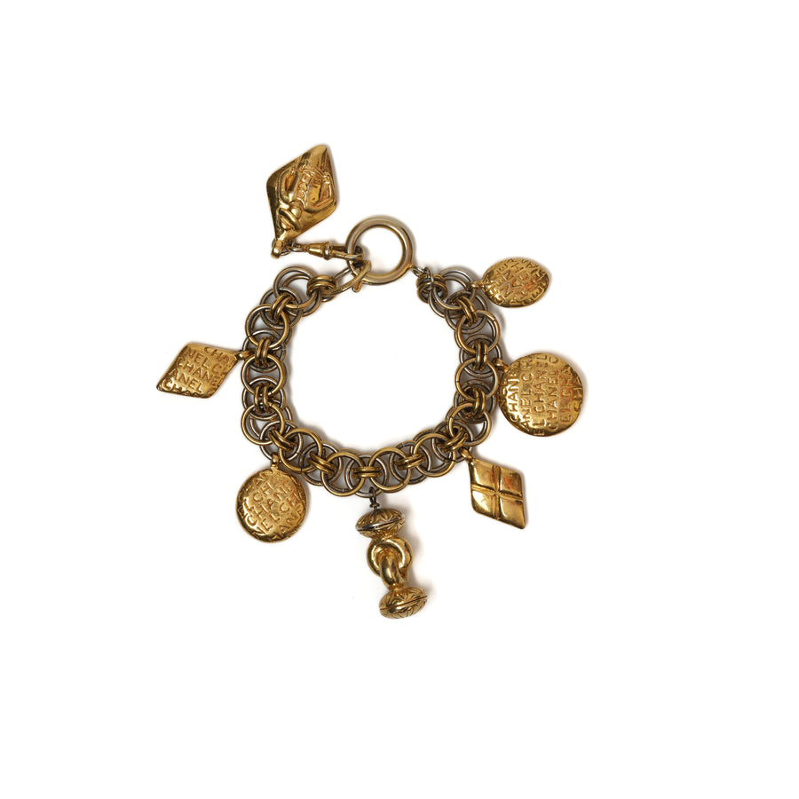 Vintage Chanel Multi-Icon Charm Bracelet