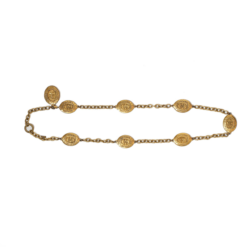 Vintage Chanel CC Logo Waist Chain - beg borrow steal studio
