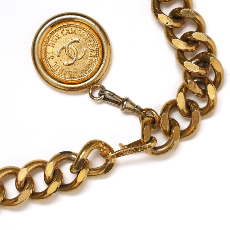Vintage Chanel Chunky Curb Waist Chain - beg borrow steal studio