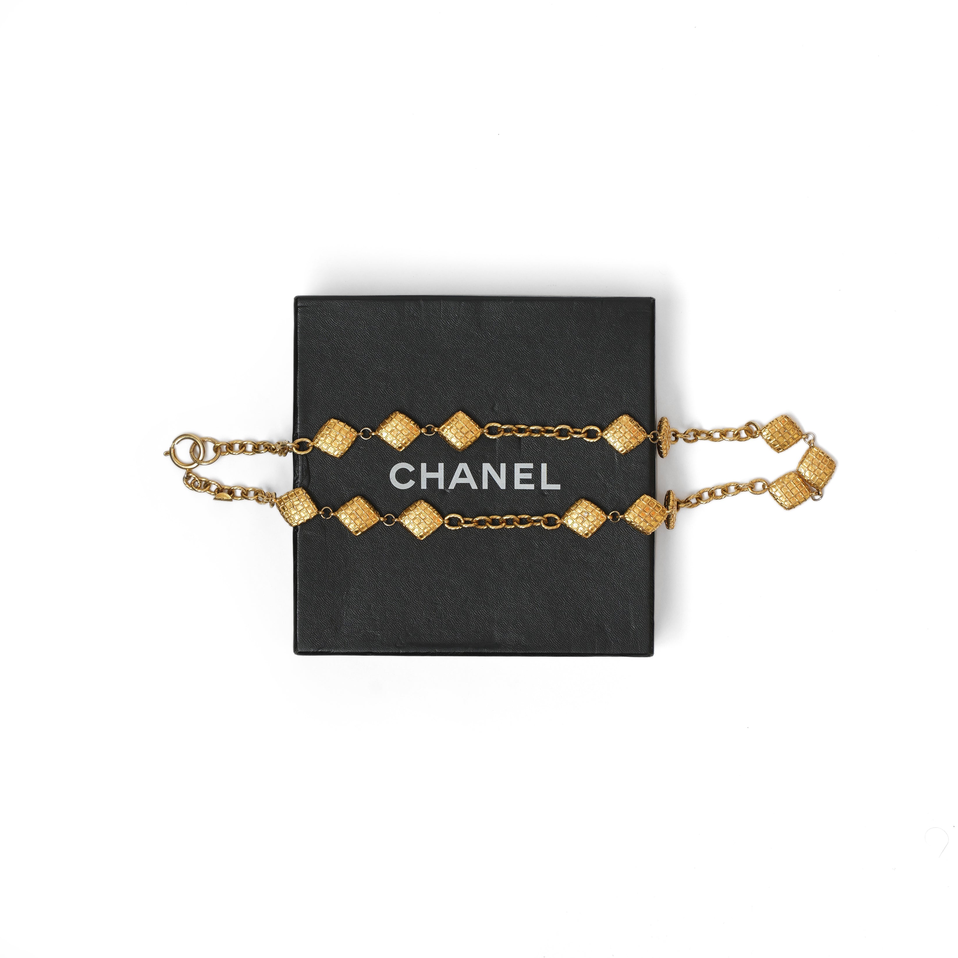 Vintage Chanel Diamond Shaped Waist Chain - beg borrow steal studio