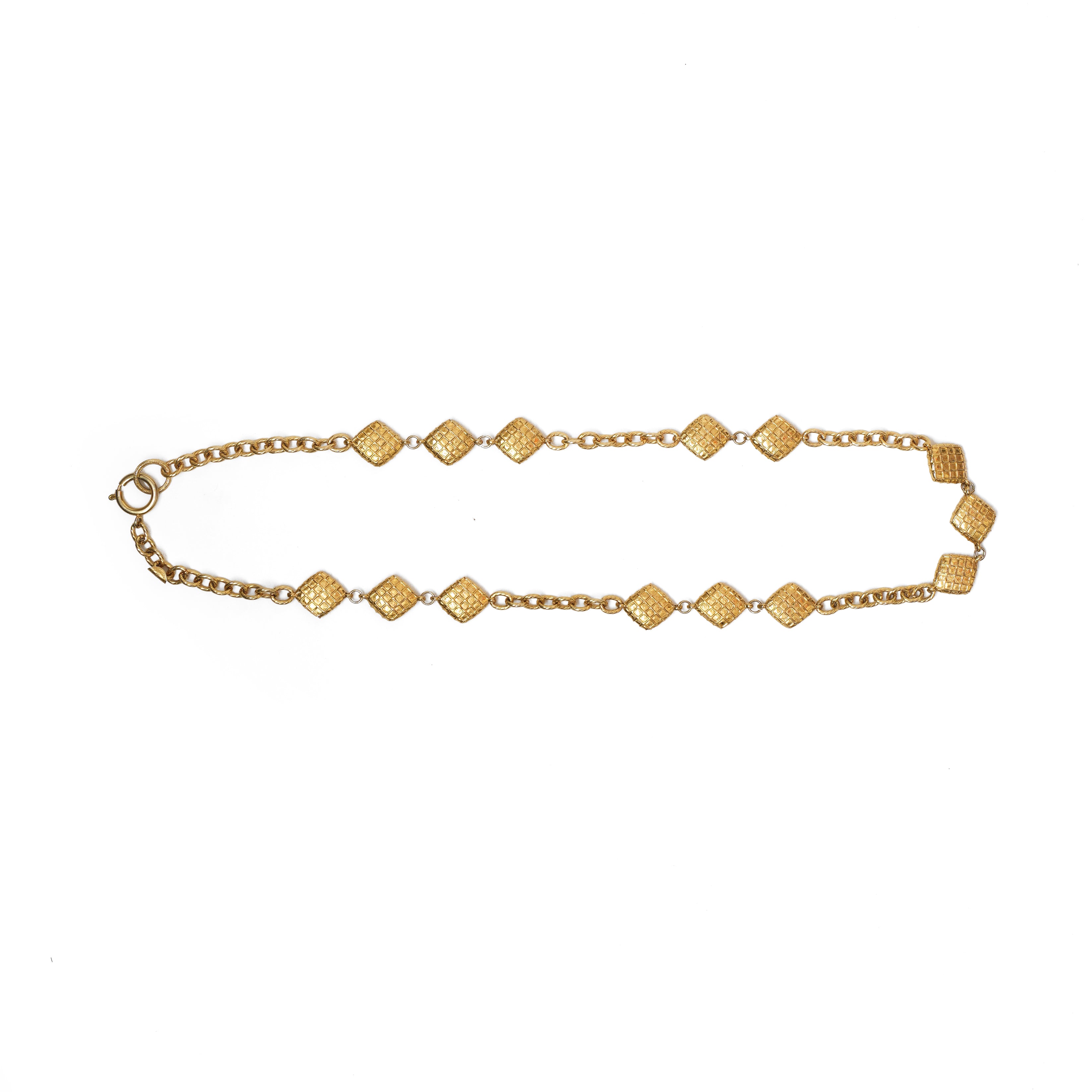 Vintage Chanel Diamond Shaped Waist Chain - beg borrow steal studio